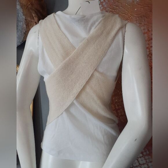 NWT Zara Cotton Blend Vest/Tank Top Hybrid - Picture 3 of 10